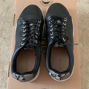 Halogen Leather Platform Sneakers